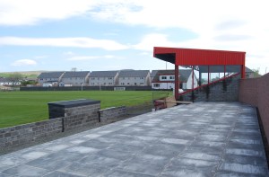 terracing and Mick Morran stand