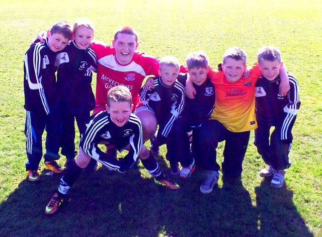 Rosebank U9s with Glenafton's Robbie Allan
