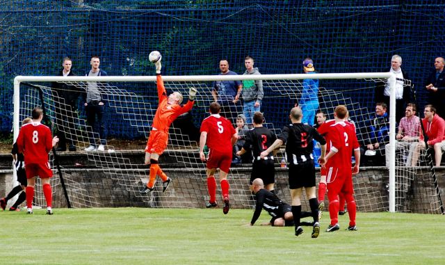 Ally Semple saves from Andy Gibson