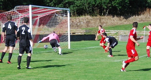 Cameron Marlow's cross diverted into the net