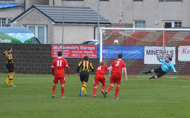 David Gormley scores from the spot