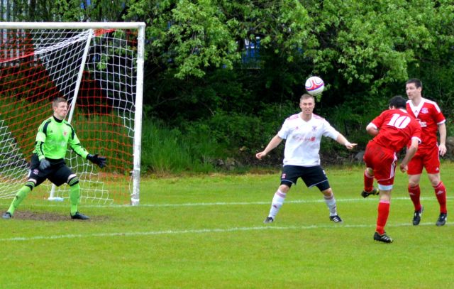 Michael Reilly heads Glens ahead