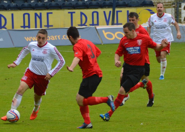 Aaron Connolly with Craig McEwan in support