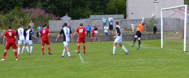 Klark (out of shot) lasers home the equaliser