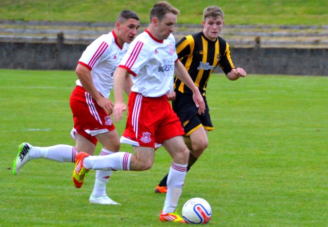 Adam Strachan with Aaron Connolly in suport