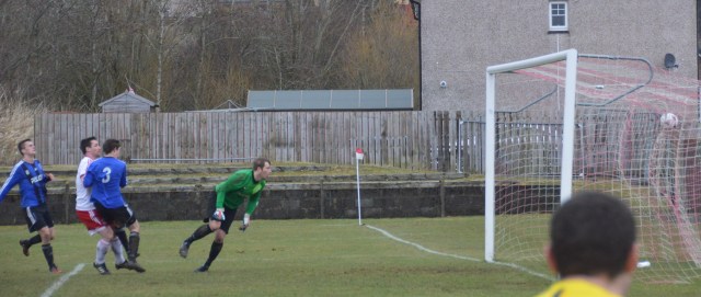 Alain Kinney blasts home his 20th goal of the season