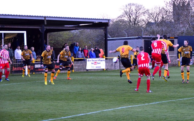 Kinney's header blocked by White 