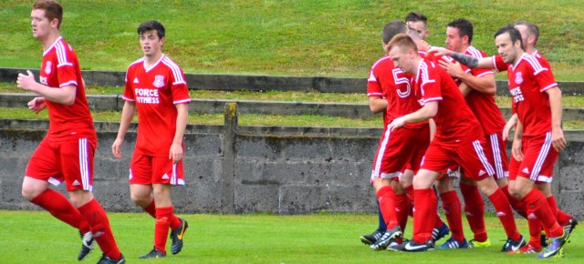 Glens celebrate Dan's header